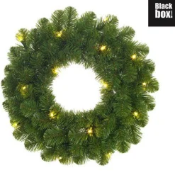 Black Box Kerstkransen></noscript> Trees Norton Kerstkrans Met Led Verlichting - O60 Cm - Groen