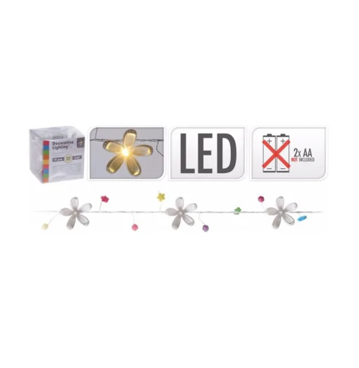 * Bloemen String Lights With Safari Multicolour 10X Led Licht (170Cm) Store