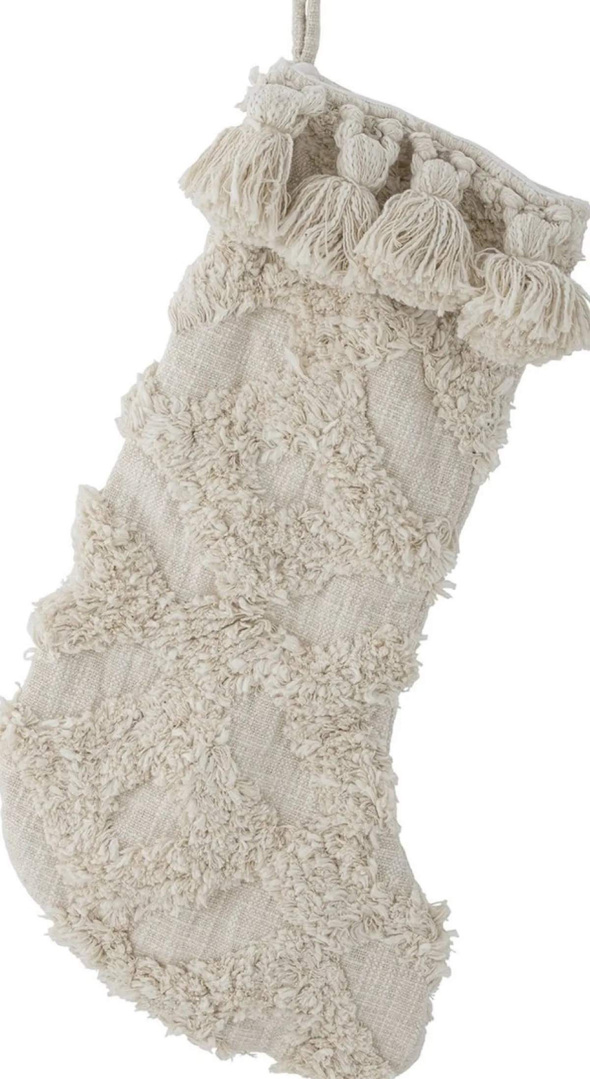 Bloomingville Kerstsokken> Kerstsok Vence Katoen Naturel