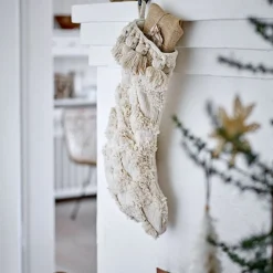 Bloomingville Kerstsokken> Kerstsok Vence Katoen Naturel