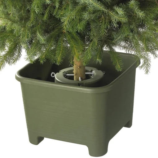 Sunware Botanic Line - Kerstboomstandaard - Kerstboomvoet - Vierkant - 40 Cm - Donkergroen Best