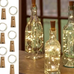 Nextbuy4you Kersthanger>Bottle Light - Flessenlicht Kurk Fles - Led Flesverlichting Leddecoratie - Flesdecoratie - Licht Voor In Fles - Inclusief Batterijen - Sfeerverlichting Warm Wit