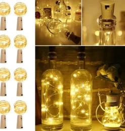 Nextbuy4you Kersthanger></noscript>Bottle Light - Flessenlicht Kurk Fles - Led Flesverlichting Leddecoratie - Flesdecoratie - Licht Voor In Fles - Inclusief Batterijen - Sfeerverlichting Warm Wit