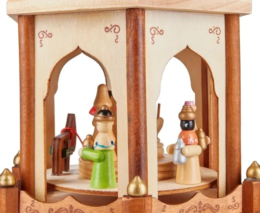 Brubaker Kerststallen> Kerstpiramide Houten Piramide - Natuur - 4 Niveaus - 60 Cm Hoogte - Handbeschilderde Figuren