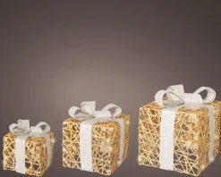 Lumineo Cadeau Set Van 3 Met Led Verlichting Zilver Hot