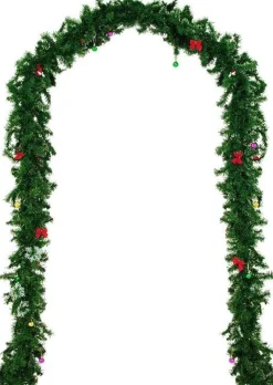Casaria Guirlandes></noscript> Guirlande Kerstkrans - 5M Met Decoratie En 80 Led's