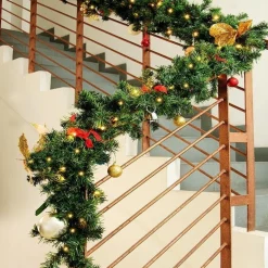 Casaria Guirlandes></noscript> Guirlande Kerstkrans - 5M Met Decoratie En 80 Led's