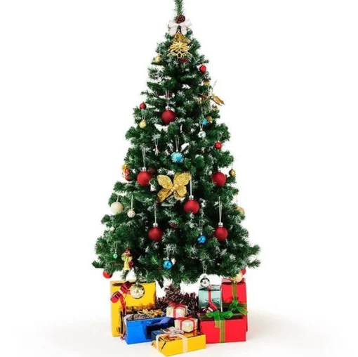 Merkloos Casaria Kerstboom 180Cm Pvc – Sneeuw Effect Denneappels - Groen-Wit Sale