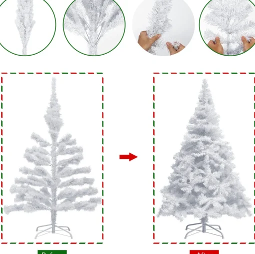 Casaria Kerstboom Pvc - Metalen Voet - 180 Cm Fashion