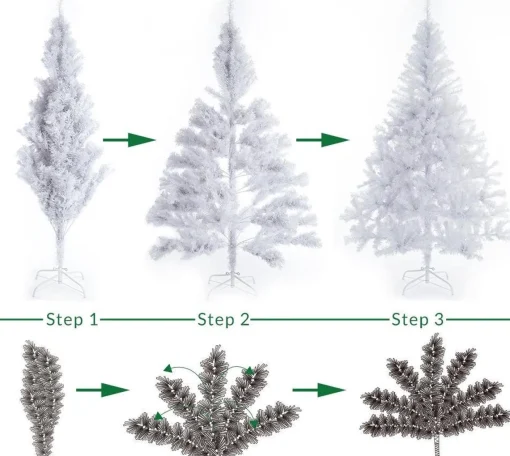 Casaria Kerstboom Pvc - Metalen Voet - 180 Cm Fashion