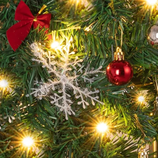Casaria Guirlandes> Kerstguirlande Met Verlichting - 10 M 160 Led's - Warmwit