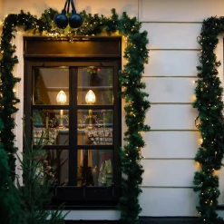 Casaria Guirlandes></noscript> Kerstguirlande Met Verlichting - 10 M 160 Led's - Warmwit