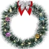 Casaria Kerstkransen> Kerstkrans 32Cm 20X Led Werkt Op Batterijen Deurkrans Kerstdeco Zilver