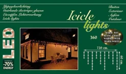 CBD Ijspegel Verlichting - 720 X 60Cm - 360 Led Warm Wit - 5M Aanloopsnoer Transparant Online