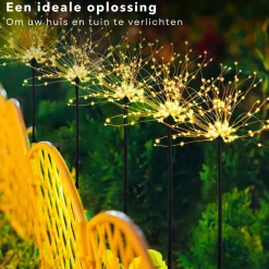 Cheqo ® Kerst Tuinlantaarn - Tuinlamp Met Grondspies - Tuinverlichting Kerst - Kerstverlichting - Tuinsteker Lamp - 5 Stuks - Met Timer - Op Batterijen Online
