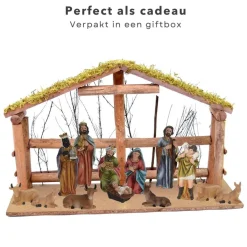Cheqo Kerststallen></noscript>® Kerststal Figuren - Kerststalfiguren - Kerstgroep - Kerstbeeldjes - 9-Delig