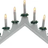 Christmas Decoration Kaarsenbrug - 41 X 6 X 30 Cm -Hout - Wit -7 Leds Outlet