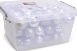 Christmas gifts Kerstboomversieringen></noscript> 70 Kerstballen In Opbergbox - Kunststof Kerstballen - O4/5/6 Cm - Mat/ Glanzend/ Glitter