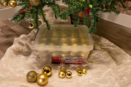Christmas gifts Kerstboomversieringen> Kerstballen Set In Opbergbox - 70 Kerstballen - Plastic/Kunststof - O4/5/6 Cm - Mat/ Glanzend/ Glitter