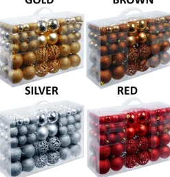 Christmas gifts Kerstboomversieringen></noscript> Kerstballenset - 100 Stuks - 3/4/6Cm