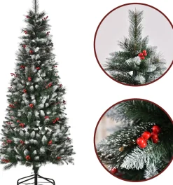 ChristmasGoodz - Kunstkerstboom - Kerstboom - Met Versiering - Kunstkerstboom Met Sneeuw - 180 Cm Flash Sale