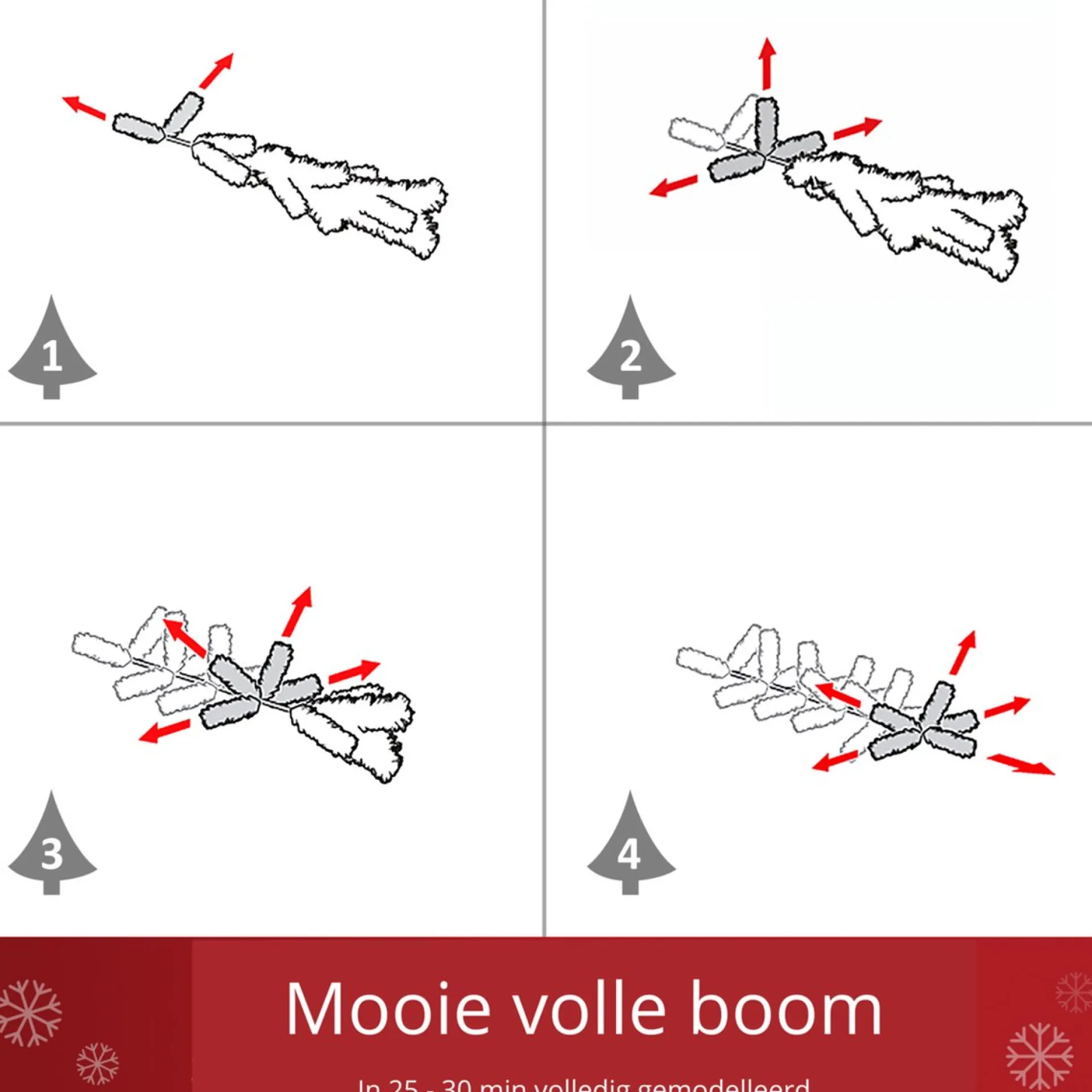 ChristmasGoodz - Kunstkerstboom - Kerstboom - Met Versiering - Kunstkerstboom Met Sneeuw - 180 Cm Flash Sale