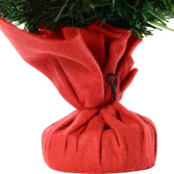 ChristmasGoodz - Kunstkerstboom - Kunstkerstboom Met Verlichting - 15 Led - Kerstballen - 60 Cm - Kerstboom Met Versiering Cheap