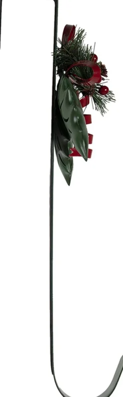 Clayre u0026 Eef Kersthanger></noscript>Clayre & Eef Deurhanger 15X10X38 Cm Groen Ijzer Kunststof Deurhaak