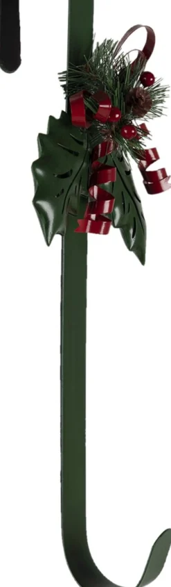 Clayre u0026 Eef Kersthanger></noscript>Clayre & Eef Deurhanger 15X10X38 Cm Groen Ijzer Kunststof Deurhaak