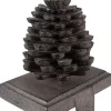 Clayre u0026 Eef Kerstsokken>Clayre & Eef Haak Kerstsok Dennenappel 11X9X13 Cm Bruin Ijzer