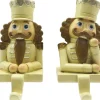 Clayre u0026 Eef Kerstsokken>Clayre & Eef Haak Kerstsok Set Van 2 Notenkraker 12 Cm Beige Bruin Kunststof Kerstdecoratie