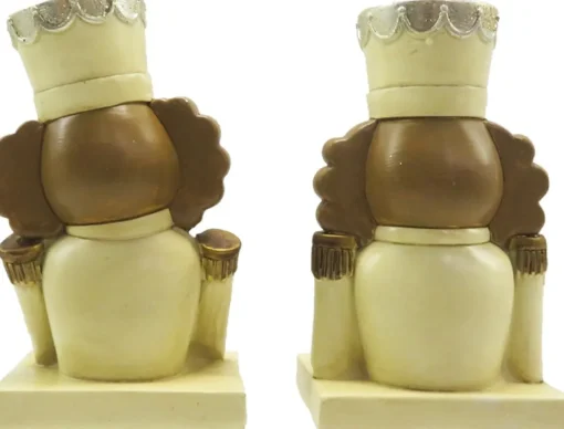 Clayre u0026 Eef Kerstsokken>Clayre & Eef Haak Kerstsok Set Van 2 Notenkraker 12 Cm Beige Bruin Kunststof Kerstdecoratie