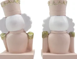 Clayre u0026 Eef Kerstsokken></noscript>Clayre & Eef Haak Kerstsok Set Van 2 Notenkraker 12 Cm Roze Wit Kunststof Kerstdecoratie