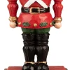 Clayre u0026 Eef Kerstsokken>Clayre & Eef Haak Kerstsok Notenkraker 24 Cm Rood Zwart Kunststof