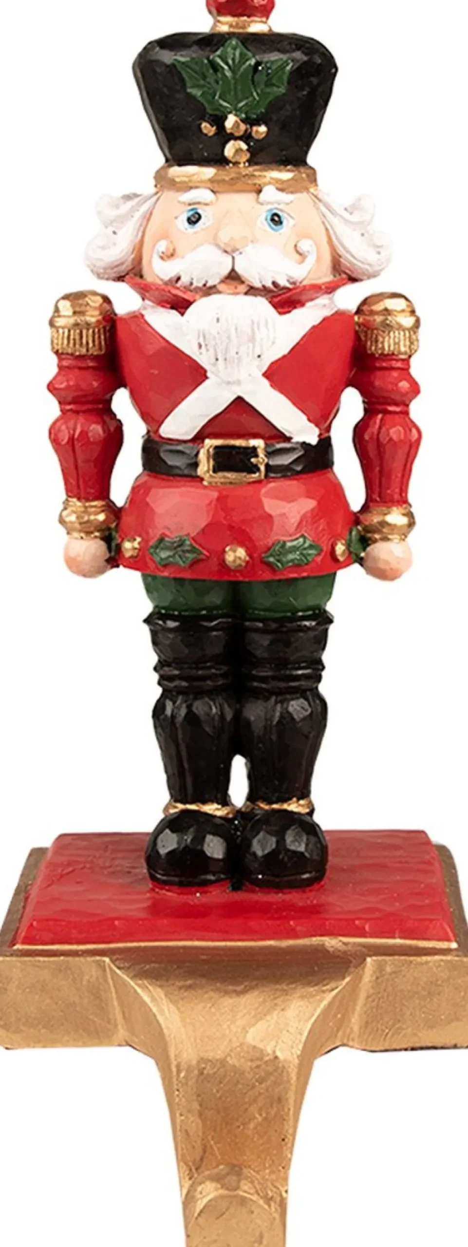 Clayre u0026 Eef Kerstsokken>Clayre & Eef Haak Kerstsok Notenkraker 24 Cm Rood Zwart Kunststof