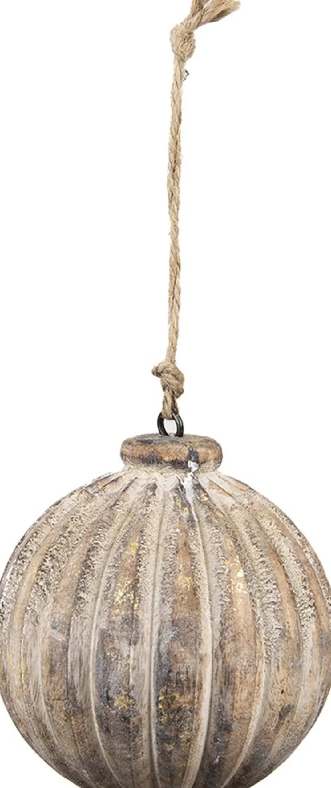 Clayre u0026 Eef Kersthanger>Clayre & Eef Hanger O 13 Cm Bruin Hout Woondecoratie