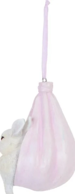 Clayre u0026 Eef Kersthanger></noscript>Clayre & Eef Hanger 5X7X10 Cm Roze Kunststof Konijn Paasdecoratie