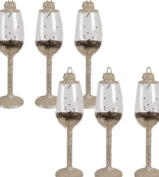 Clayre u0026 Eef Kersthanger>Clayre & Eef Kersthanger Champagneglas Set Van 6