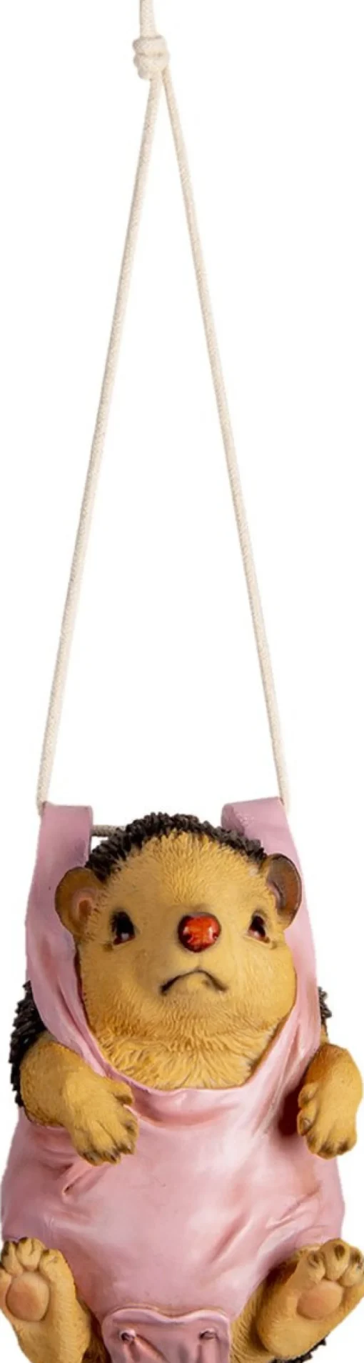Clayre u0026 Eef Kersthanger>Clayre & Eef Kersthanger Egel 13X10X17 Cm Bruin Roze Kunststof Kerstbal