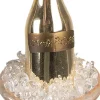 Clayre u0026 Eef Kersthanger>Clayre & Eef Kersthanger Fles 13 Cm Goudkleurig Glas Kerstboomversiering