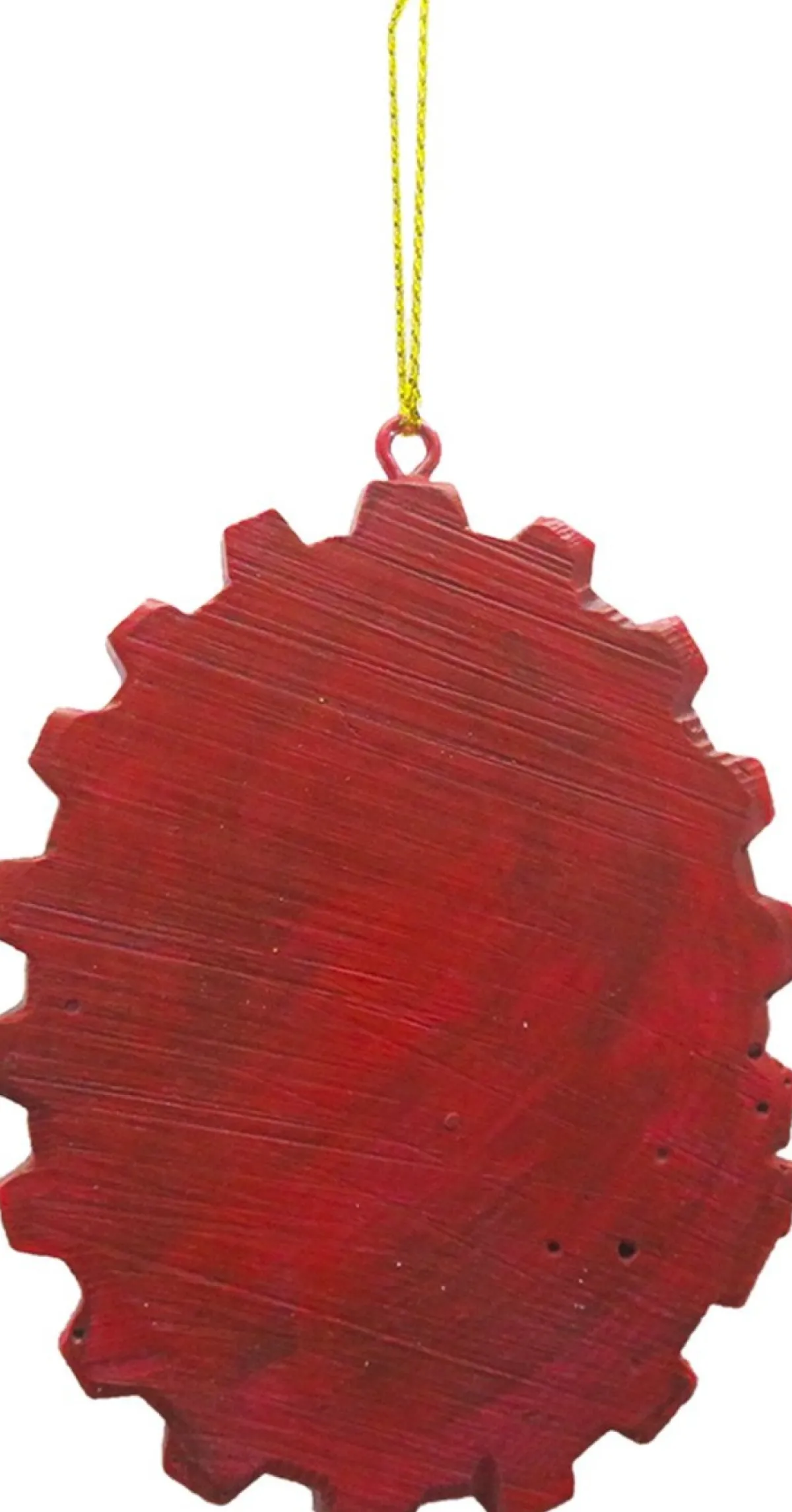Clayre u0026 Eef Kersthanger>Clayre & Eef Kersthanger Notenkraker 8 Cm Rood Wit Kunststof Kerstbal