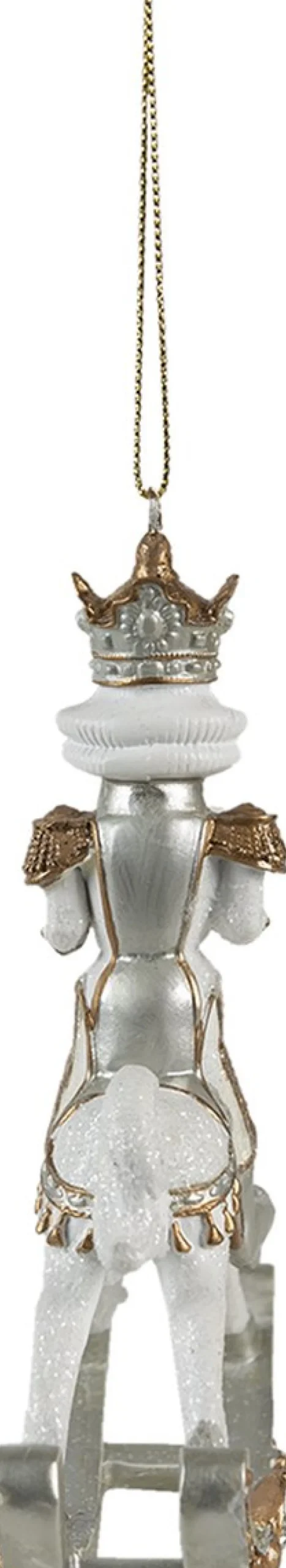 Clayre u0026 Eef Kersthanger>Clayre & Eef Kersthanger Notenkraker 15 Cm Wit Kunststof Kerstbal