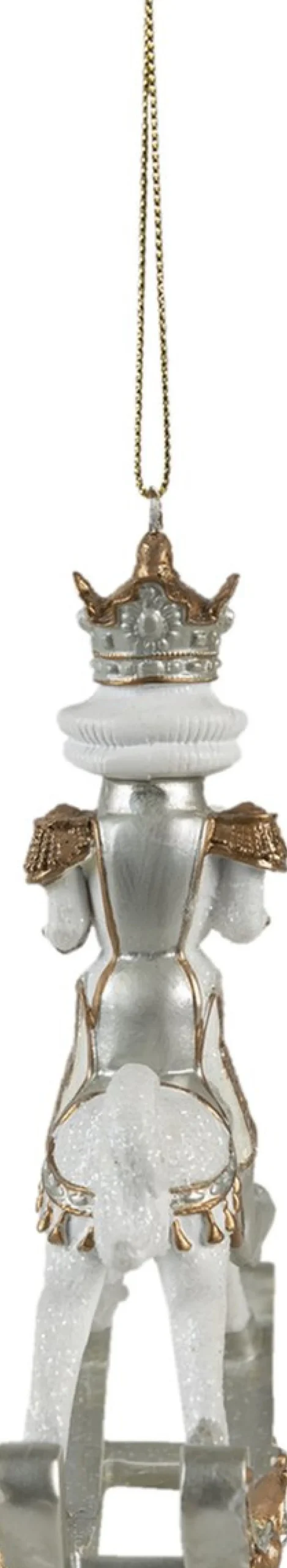 Clayre u0026 Eef Kersthanger>Clayre & Eef Kersthanger Notenkraker 15 Cm Wit Kunststof Kerstbal