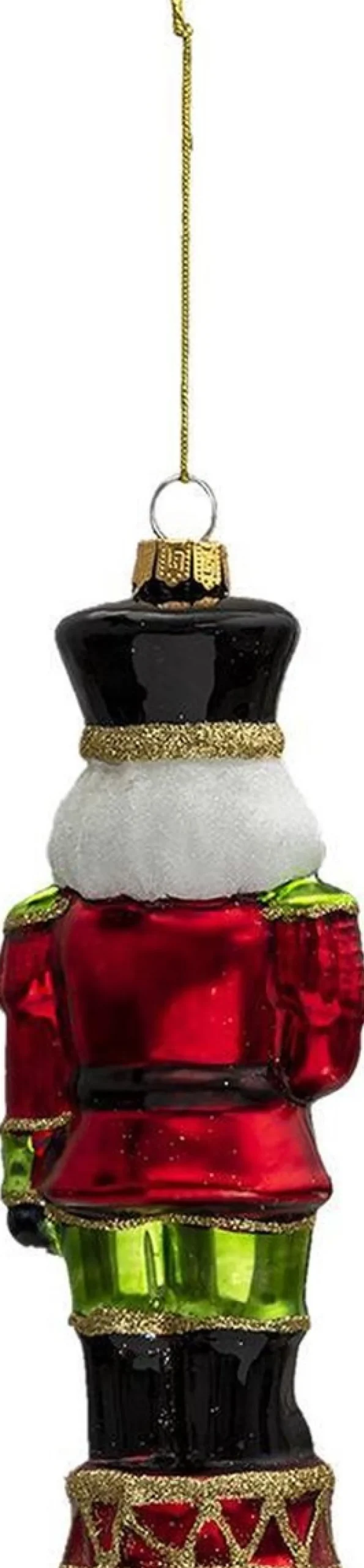 Clayre u0026 Eef Kersthanger>Clayre & Eef Kersthanger Notenkraker 17 Cm Rood Groen Glas Kerstbal