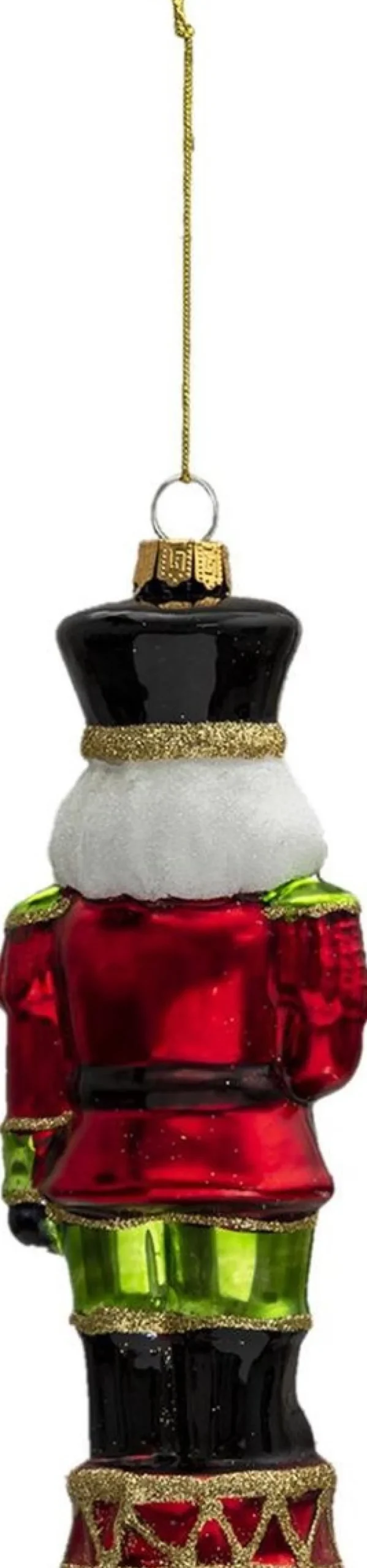 Clayre u0026 Eef Kersthanger>Clayre & Eef Kersthanger Notenkraker 17 Cm Rood Groen Glas Kerstbal