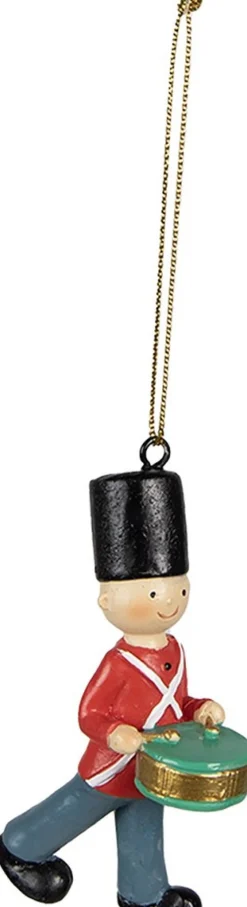 Clayre u0026 Eef Kersthanger>Clayre & Eef Kersthanger Soldaat 8 Cm Rood Polyresin Kerstboomversiering