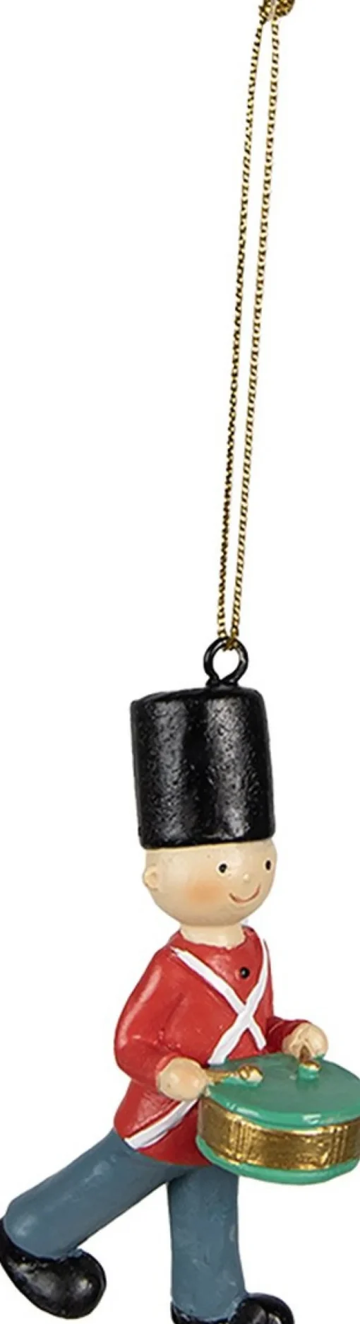 Clayre u0026 Eef Kersthanger>Clayre & Eef Kersthanger Soldaat 8 Cm Rood Polyresin Kerstboomversiering