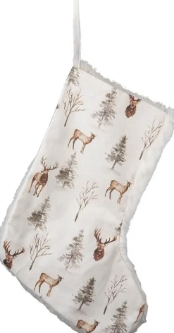 Clayre u0026 Eef Kerstsokken></noscript>Clayre & Eef Kerstsok 28 Cm Wit Synthetisch Hert