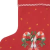 Clayre u0026 Eef Kerstsokken>Clayre & Eef Kerstsok Decoratie Kerstsok 30X40 Cm Rood Katoen Zuurstok Kerst Kerstsok Hanger