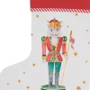 Clayre u0026 Eef Kerstsokken>Clayre & Eef Kerstsok Decoratie Kerstsok 30*40 Cm Wit Rood Katoen Notenkraker Kerstsok Hanger